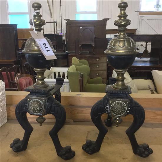 Pair of andirons